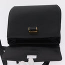 Salvatore Ferragamo Gancini Hand Bag Leather 2way Black Gold Auth 210300A-22