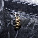 Salvatore Ferragamo Gancini Hand Bag Leather 2way Black Gold Auth 210300A-31