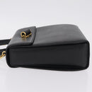 Salvatore Ferragamo Gancini Hand Bag Leather 2way Black Gold Auth 210300A-5