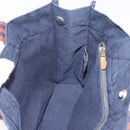 HERMES New Fourre Tout PM Hand Bag Canvas Navy Silver Auth 210303-18