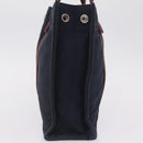 HERMES New Fourre Tout PM Hand Bag Canvas Navy Silver Auth 210303-4
