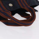 HERMES New Fourre Tout PM Hand Bag Canvas Navy Silver Auth 210303-7