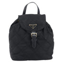 PRADA Backpack Nylon Black Gold Auth 210304-2