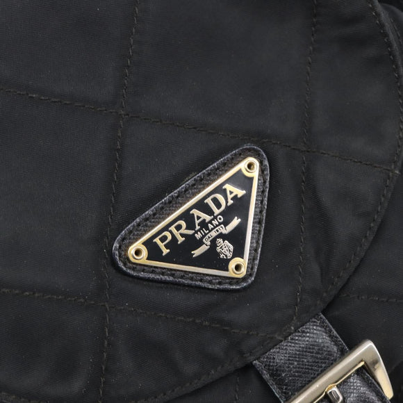 PRADA Backpack Nylon Black Gold Auth 210304