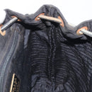 PRADA Backpack Nylon Black Gold Auth 210304-26