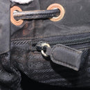 PRADA Backpack Nylon Black Gold Auth 210304-29