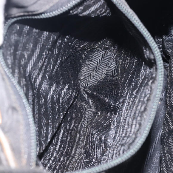 PRADA Backpack Nylon Black Gold Auth 210304