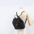 PRADA Backpack Nylon Black Gold Auth 210304-32