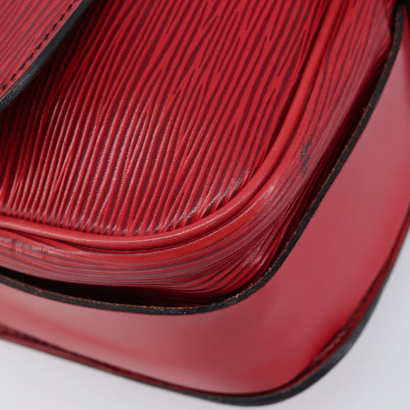 LOUIS VUITTON Epi Cartesier MM Shoulder Bag Red M52247 LV Auth 210305