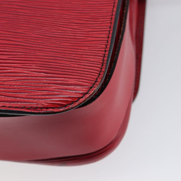 LOUIS VUITTON Epi Cartesier MM Shoulder Bag Red M52247 LV Auth 210305