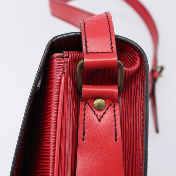 LOUIS VUITTON Epi Cartesier MM Shoulder Bag Red M52247 LV Auth 210305