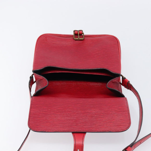 LOUIS VUITTON Epi Cartesier MM Shoulder Bag Red M52247 LV Auth 210305