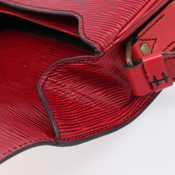 LOUIS VUITTON Epi Cartesier MM Shoulder Bag Red M52247 LV Auth 210305