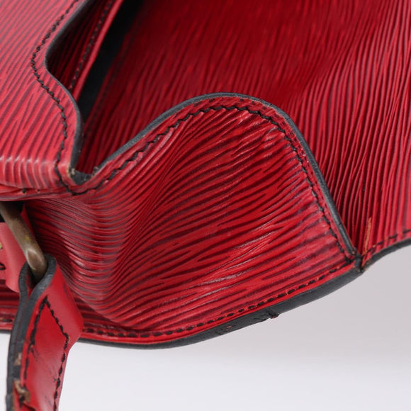 LOUIS VUITTON Epi Cartesier MM Shoulder Bag Red M52247 LV Auth 210305
