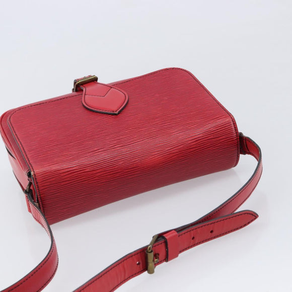 LOUIS VUITTON Epi Cartesier MM Shoulder Bag Red M52247 LV Auth 210305