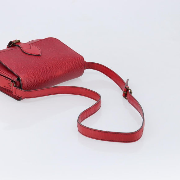 LOUIS VUITTON Epi Cartesier MM Shoulder Bag Red M52247 LV Auth 210305