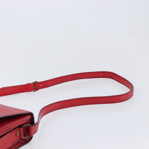 LOUIS VUITTON Epi Cartesier MM Shoulder Bag Red M52247 LV Auth 210305