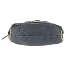 Salvatore Ferragamo Gancini Hand Bag Leather Mouton Blue Silver Auth 210306-10