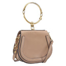 Chloe Nile Hand Bag Leather 2way Pink Gold Auth 210308A-1