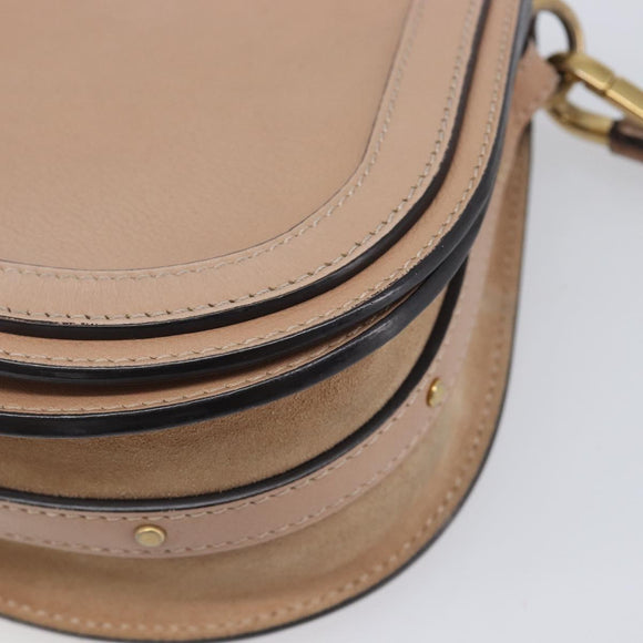 Chloe Nile Hand Bag Leather 2way Pink Gold Auth 210308A