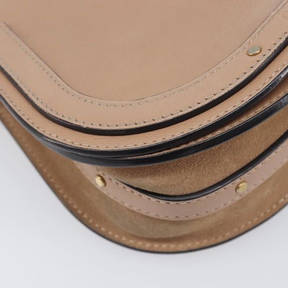 Chloe Nile Hand Bag Leather 2way Pink Gold Auth 210308A