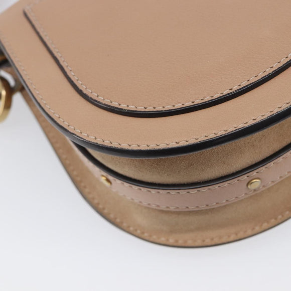 Chloe Nile Hand Bag Leather 2way Pink Gold Auth 210308A