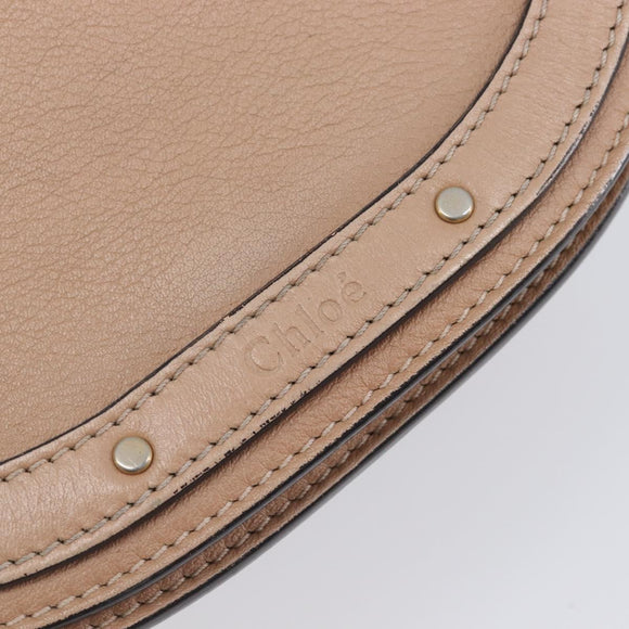 Chloe Nile Hand Bag Leather 2way Pink Gold Auth 210308A