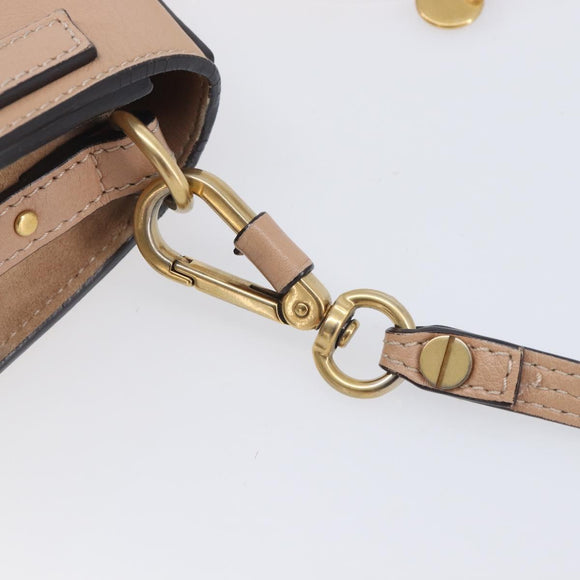 Chloe Nile Hand Bag Leather 2way Pink Gold Auth 210308A