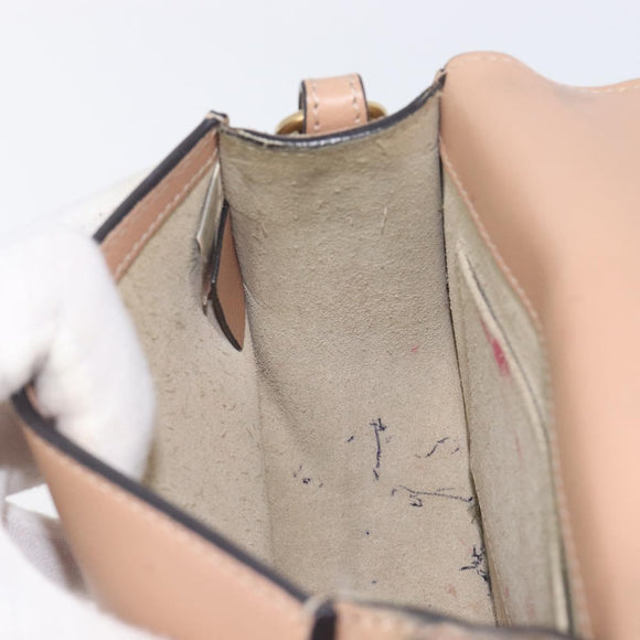 Chloe Nile Hand Bag Leather 2way Pink Gold Auth 210308A