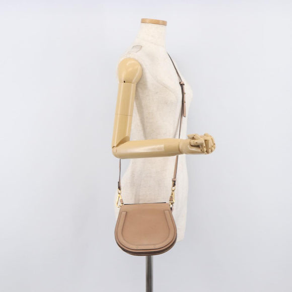 Chloe Nile Hand Bag Leather 2way Pink Gold Auth 210308A