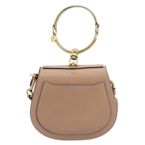 Chloe Nile Hand Bag Leather 2way Pink Gold Auth 210308A