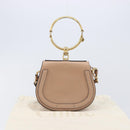Chloe Nile Hand Bag Leather 2way Pink Gold Auth 210308A-30
