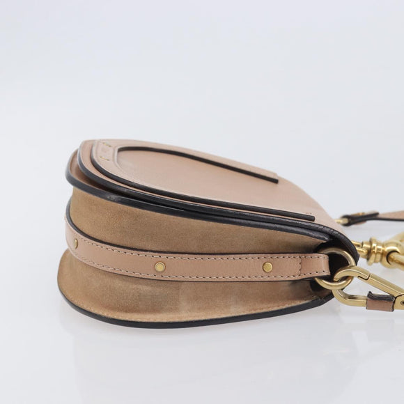 Chloe Nile Hand Bag Leather 2way Pink Gold Auth 210308A