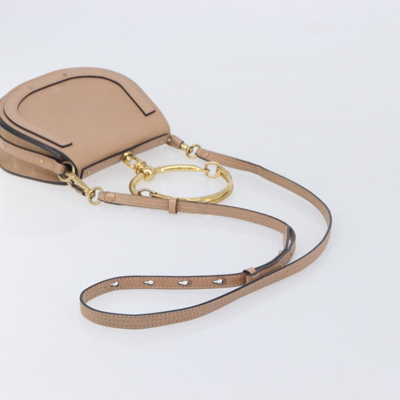 Chloe Nile Hand Bag Leather 2way Pink Gold Auth 210308A