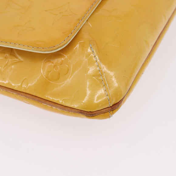 LOUIS VUITTON Monogram Vernis Thompson Street Bag Lime Yellow M91071 Auth 210311