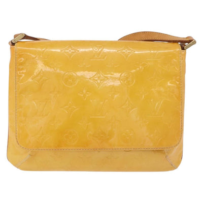LOUIS VUITTON Monogram Vernis Thompson Street Bag Lime Yellow M91071 Auth 210311 - 0