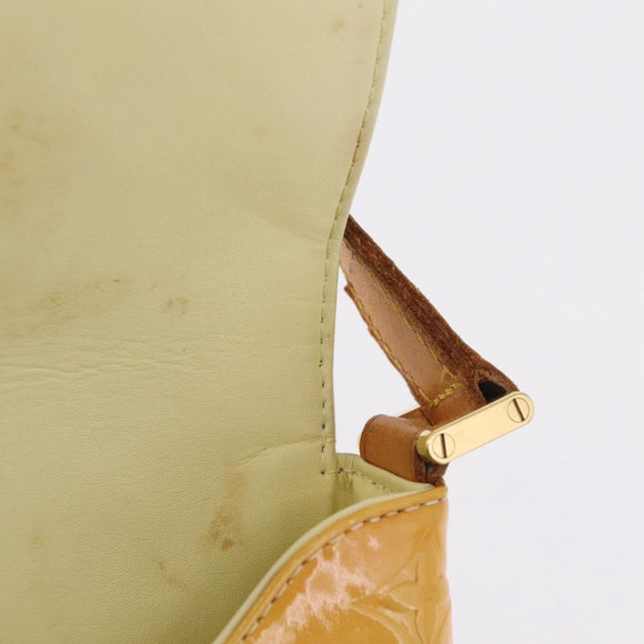 LOUIS VUITTON Monogram Vernis Thompson Street Bag Lime Yellow M91071 Auth 210311