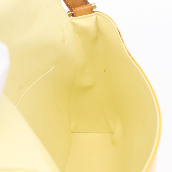 LOUIS VUITTON Monogram Vernis Thompson Street Bag Lime Yellow M91071 Auth 210311