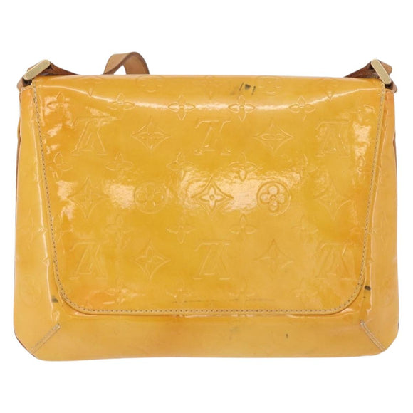 LOUIS VUITTON Monogram Vernis Thompson Street Bag Lime Yellow M91071 Auth 210311