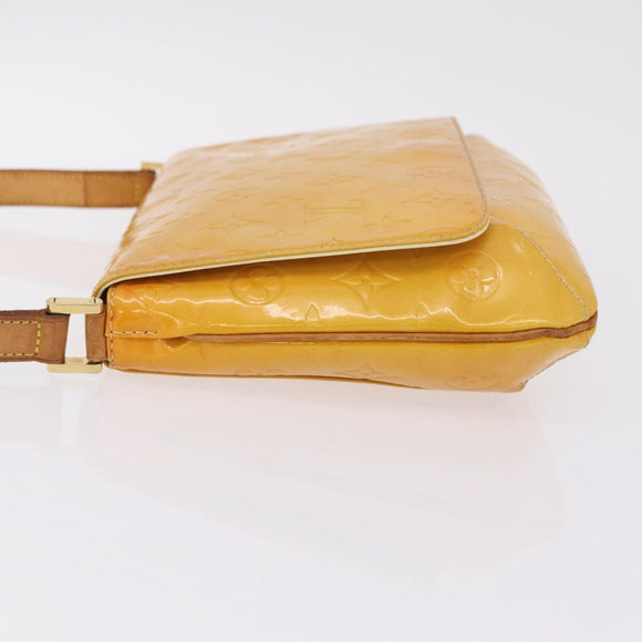 LOUIS VUITTON Monogram Vernis Thompson Street Bag Lime Yellow M91071 Auth 210311