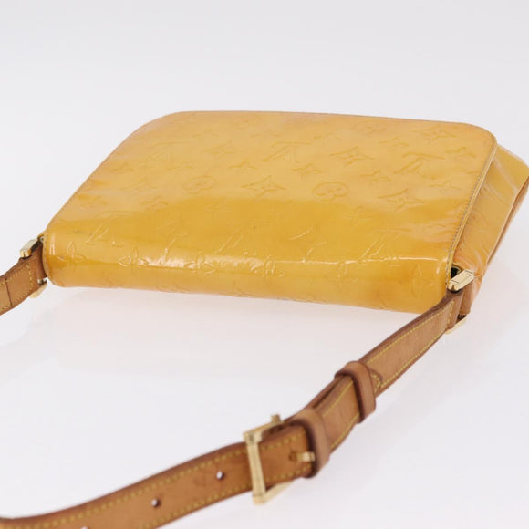 LOUIS VUITTON Monogram Vernis Thompson Street Bag Lime Yellow M91071 Auth 210311