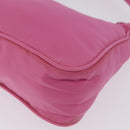 PRADA Hand pouch Hand Bag Nylon Pink Silver Auth 210315A-14