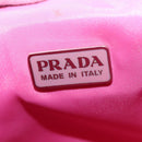 PRADA Hand pouch Hand Bag Nylon Pink Silver Auth 210315A-18