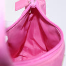 PRADA Hand pouch Hand Bag Nylon Pink Silver Auth 210315A-20