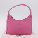 PRADA Hand pouch Hand Bag Nylon Pink Silver Auth 210315A-24