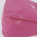 PRADA Hand pouch Hand Bag Nylon Pink Silver Auth 210315A-5