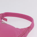 PRADA Hand pouch Hand Bag Nylon Pink Silver Auth 210315A-9