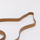 CELINE Hand Bag Leather 2way Beige Gold Auth 210316-10