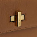 CELINE Hand Bag Leather 2way Beige Gold Auth 210316-16