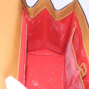 CELINE Hand Bag Leather 2way Beige Gold Auth 210316-20